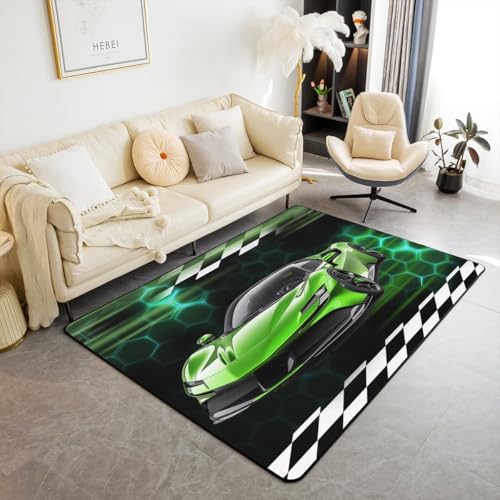 Loussiesd Rennwagen Teppich 100x150cm Geschwindigkeit Sportwagen Modern Rennwagen Wohnzimmerteppich Extrem Sport Outdoor Teppich für Wohnzimmer Schlafzimmer Loussiesd Rennwagen Teppich 100x150cm Geschwindigkeit Sportwagen Modern Rennwagen Wohnzimmerteppich Extrem Sport Outdoor Teppich für Wohnzimmer Schlafzimmer von Loussiesd