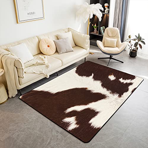 Loussiesd Rindsleder Gedruckt Teppich 150x200cm Rustikales Bauernhaus Kuh Pelz Gedruckt Teppich Matte für Wohnzimmer Schlafzimmer Weiß Braun Dekor Moderne Teppich rutschfeste Bereich Runner Teppich Loussiesd Rindsleder Gedruckt Teppich 150x200cm Rustikales Bauernhaus Kuh Pelz Gedruckt Teppich Matte für Wohnzimmer Schlafzimmer Weiß Braun Dekor Moderne Teppich rutschfeste Bereich Runner Teppich von Loussiesd