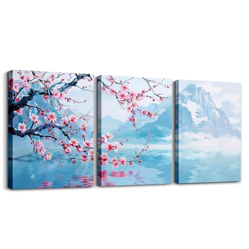 Loussiesd Rosa Kirschblüte 3er Poster Set Blüte Blumen Muster Wandbilder Set für Zimmer Dekor Botanische Floral Printed Picture Wandbilder Natürliches Thema Deko Bilder Loussiesd Rosa Kirschblüte 3er Poster Set Blüte Blumen Muster Wandbilder Set für Zimmer Dekor Botanische Floral Printed Picture Wandbilder Natürliches Thema Deko Bilder von Loussiesd