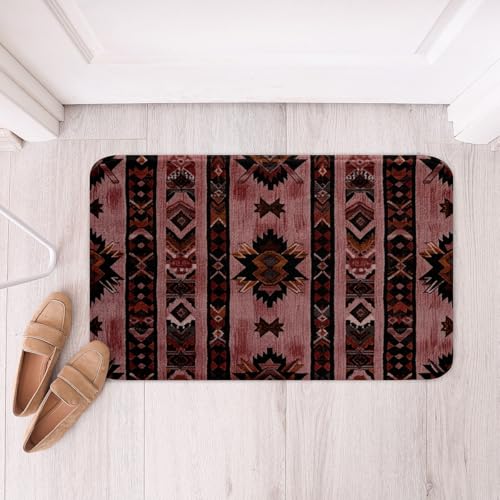 Loussiesd Rosa Südwesten Badematte 50x80cm Geometrische Badezimmerteppich Tribal Exotic Style Native American Indian Design Badteppiche Waschbar Streifen Linie Badvorleger Anti-Rutsch Badteppiche Loussiesd Rosa Südwesten Badematte 50x80cm Geometrische Badezimmerteppich Tribal Exotic Style Native American Indian Design Badteppiche Waschbar Streifen Linie Badvorleger Anti-Rutsch Badteppiche von Loussiesd