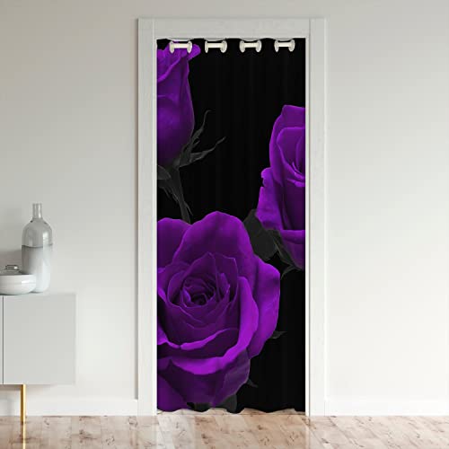 Loussiesd Rose Türvorhang 86x203cm für Tür Privatsphäre Lila Rose Floral Verdunkelung Verdunkelungsvorhang Valentinstag Schrank Vorhang für Innentür Raumteiler Paar Lieber Romantisch Blumen Loussiesd Rose Türvorhang 86x203cm für Tür Privatsphäre Lila Rose Floral Verdunkelung Verdunkelungsvorhang Valentinstag Schrank Vorhang für Innentür Raumteiler Paar Lieber Romantisch Blumen von Loussiesd