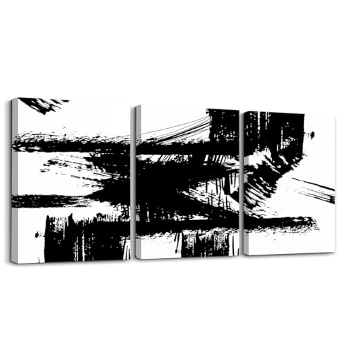 Loussiesd Schwarz-Weiß Poster Set für Wohnzimmer 3-teilige geometrische Krawatte gefärbt Leinwandbilder für Schlafzimmer Badezimmer Wandbilder Moderne gestreifte Gemälde Abstract Gemälde Loussiesd Schwarz-Weiß Poster Set für Wohnzimmer 3-teilige geometrische Krawatte gefärbt Leinwandbilder für Schlafzimmer Badezimmer Wandbilder Moderne gestreifte Gemälde Abstract Gemälde von Loussiesd