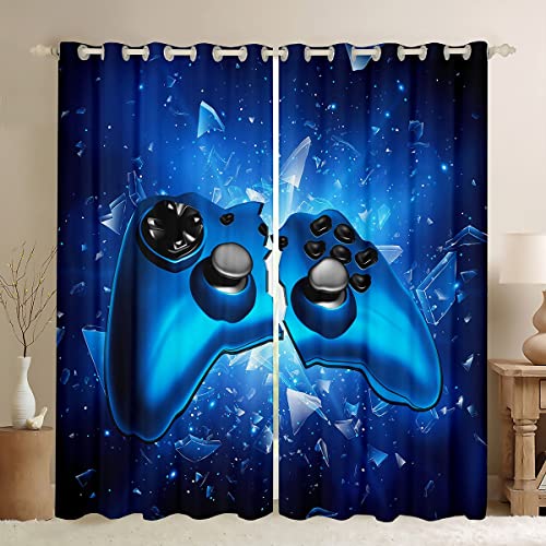 Loussiesd Spiele Fenstervorhang JungenSchlafzimmer Dekor Videospiel Vorhang Blickdicht Vorhänge Dekor 183x117cm Spielen Zimmer Gebrochenes Spielpad Fragment Vorhang 2er-Pack Blau Loussiesd Spiele Fenstervorhang JungenSchlafzimmer Dekor Videospiel Vorhang Blickdicht Vorhänge Dekor 183x117cm Spielen Zimmer Gebrochenes Spielpad Fragment Vorhang 2er-Pack Blau von Loussiesd