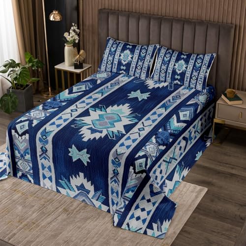 Loussiesd Tiefblau Südwesten Tagesdecke 220x240cm Geometrische Bettüberwurf Tribal Exotic Style Native American Indian Design Doppelbett Gesteppt Streifen Linie Wohndecke Loussiesd Tiefblau Südwesten Tagesdecke 220x240cm Geometrische Bettüberwurf Tribal Exotic Style Native American Indian Design Doppelbett Gesteppt Streifen Linie Wohndecke von Loussiesd