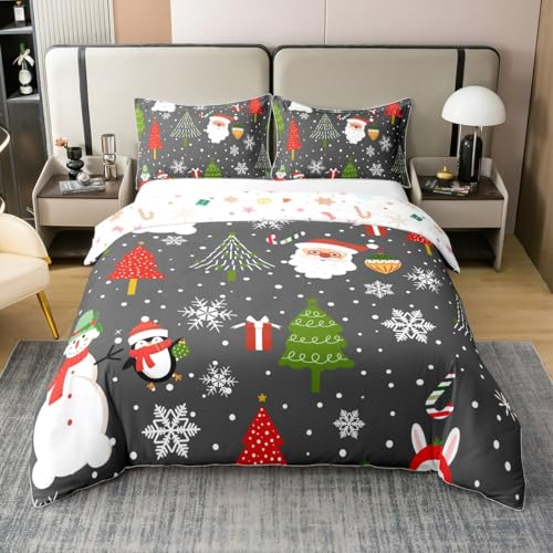 Loussiesd Weihnachten 100% Baumwolle Bettwäsche Set 135x200cm Weihnachten Hirsch Elch Dekor Bettbezug Set Frohe Weihnachten Baum und Schneemann Betten Set Urlaub Geschenk Atmungsaktiv Grau Loussiesd Weihnachten 100% Baumwolle Bettwäsche Set 135x200cm Weihnachten Hirsch Elch Dekor Bettbezug Set Frohe Weihnachten Baum und Schneemann Betten Set Urlaub Geschenk Atmungsaktiv Grau von Loussiesd