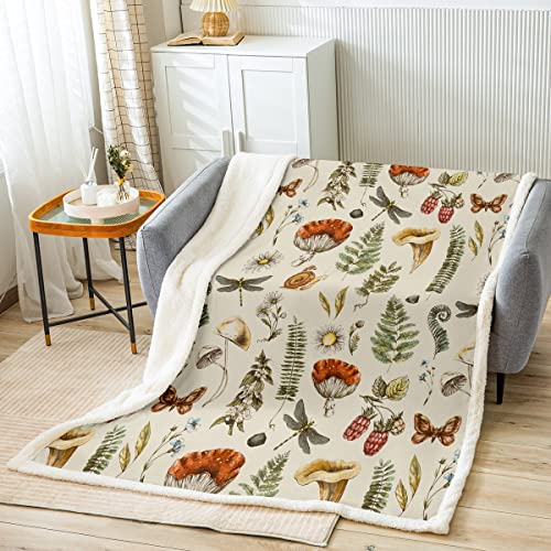 Niedlich Pilze Decke 75x100cm Kinder Cartoon Pilze Wohndecke für Jungs Jugendliche Kawaii Fungus Kuscheldecke Atmungsaktiv Wild Pilze Zeug Flanell Fleecedecke Zimmer Dekor Couchdecke für Sofa von Loussiesd