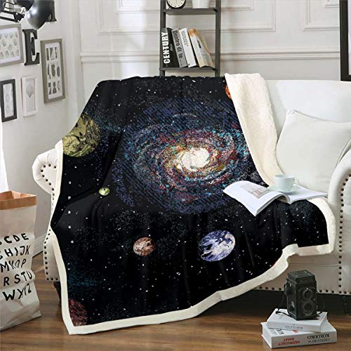 Universum Planet gedruckt Kuscheldecke Weltraum Decke Galaxis Wohndecke für Kinder Kleinkind Jungen M?dchen Mikrofaser Sternenhimmel Flanell Fleecedecke Raumdekor Couchdecke 150x200cm von Loussiesd