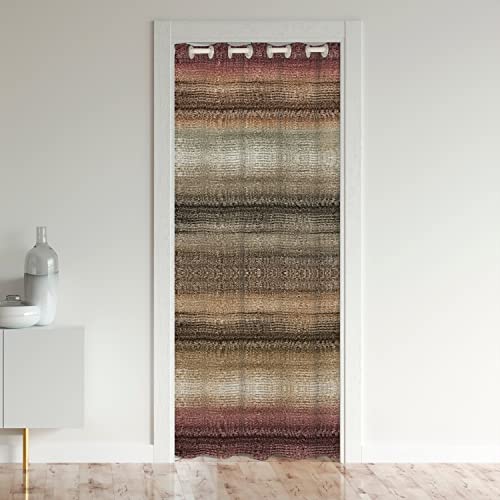 Western Tribal Geometrisch Türvorhang 150x203cm für Tür Privatsphäre Braun Southwest Zimmer VorhangStreifenlinien Schrank Vorhang für Innentür Raumteiler Exotisch Stil Braun Vorhang Dekor von Loussiesd