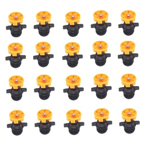 Louttary Bewässerungsdüse mit automatischer Drehung, 360 Grad, mit Gewinde, 20 Stück, für die Bewässerung von Gemüse und Gartenblumen durch Sprühen von Louttary