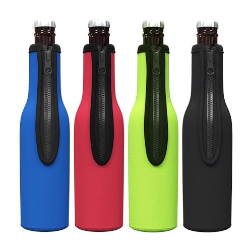 Louttary Bierflaschenkühler, Neopren-Isolierte Manschette, um Bier kalt und Hände warm zu halten, rutschfester Flaschenhalter, 300 ml, 8 Stück von Louttary