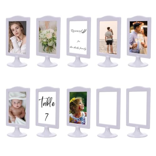 Louttary Bilderrahmen, doppelseitig, auf Fuß, 4 x 6 Zoll, 2 Seiten, Bilderrahmen aus Kunststoff, Weiß, Set mit Bilderrahmen für die Anzeige Louttary Bilderrahmen, doppelseitig, auf Fuß, 4 x 6 Zoll, 2 Seiten, Bilderrahmen aus Kunststoff, Weiß, Set mit Bilderrahmen für die Anzeige von Louttary