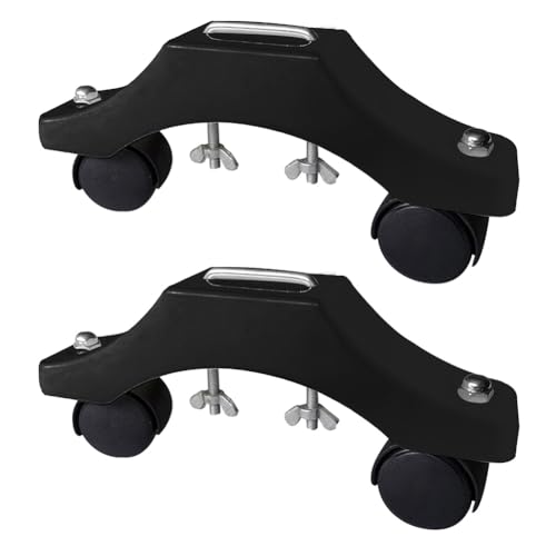 Louttary Fußhalterung für Heizkörper, elektrisch, mit Rollen, verstellbare U-Form (U-Shaped Bracket Caster Electric Heater Foot Stand Adjustable Support With Wheels) – Schwarz von Louttary