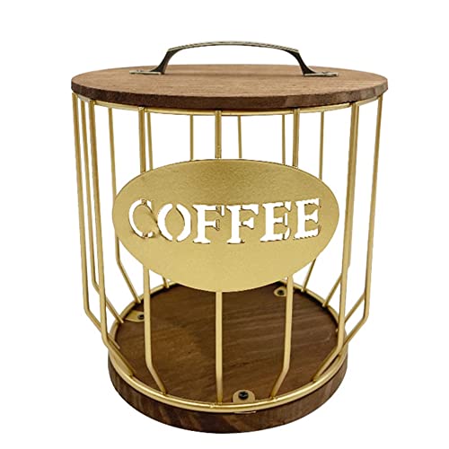 Louttary Hollowed Coffee Capsule Storage Basketball Obst Coffee Pod Organizer für Home Cafe Hotel Golden von Louttary