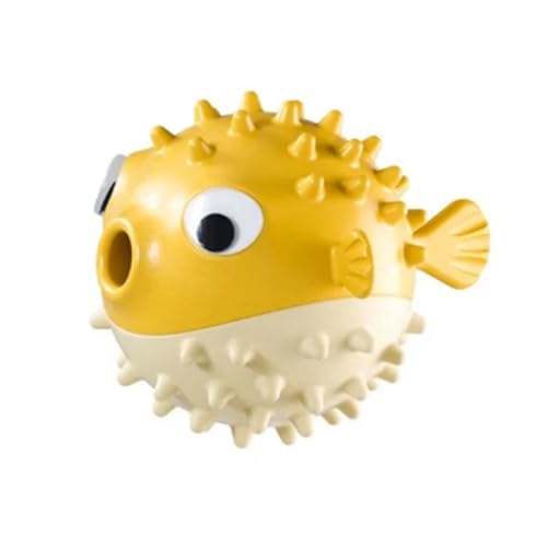 Louttary Leckage für Hunde, Futterball in Fischform, resistent gegen Backen, Reinigungskugel für die Zähne des Hundes, Kauspielzeug, Leckage von Lebensmitteln, Gelb Louttary Leckage für Hunde, Futterball in Fischform, resistent gegen Backen, Reinigungskugel für die Zähne des Hundes, Kauspielzeug, Leckage von Lebensmitteln, Gelb von Louttary