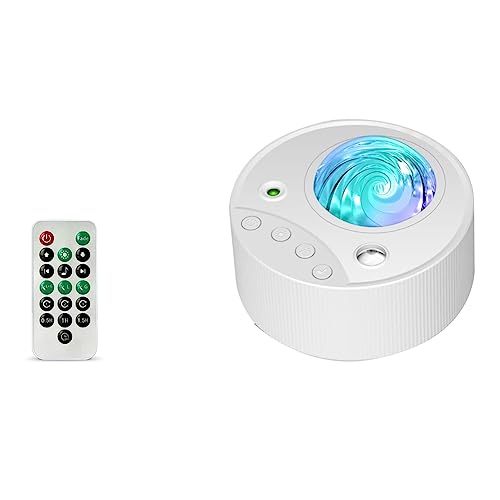 Louttary Projektorlampe Gypsophila Bunte Projektorlampe mit Projektorlampe für Bluetooth-Lautsprecher, mit Dekoration, Nachtlicht, Musik, Fernbedienung – Weiß von Louttary