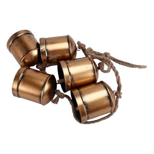 Louttary Set aus Metallglocken im Landhausstil, Vintage, schäbig, zum Aufhängen an einer Schnur, Harmony Giant Cowbell, Cliftina Shabby Metal Cow Bell Louttary Set aus Metallglocken im Landhausstil, Vintage, schäbig, zum Aufhängen an einer Schnur, Harmony Giant Cowbell, Cliftina Shabby Metal Cow Bell von Louttary