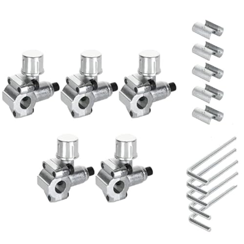 Louttary Set mit 5 Wasserhähnen für Bohrventil, BPV-31, verstellbar, für HLK-Klimaanlagen 1/4 Zoll, 5/16 Zoll, 3/8 Zoll von Louttary