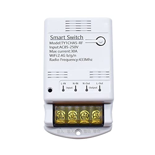 Louttary Tuya Wifi 30A Relaismodul 85-250V Smart Switch DIY 433MHZ RF Controller SmartLife APP Voice Relay Timer Fernbedienung von Louttary