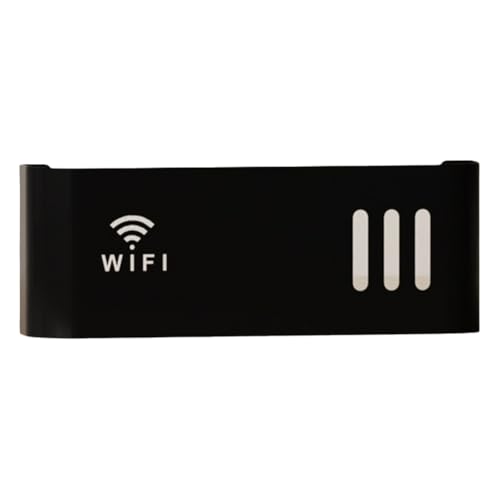 Louttary Wandregal für WLAN-Router ohne Router, Halterung für Router, Stromhalterung für Kabel, Aufbewahrungsbox für Wohnzimmer A Louttary Wandregal für WLAN-Router ohne Router, Halterung für Router, Stromhalterung für Kabel, Aufbewahrungsbox für Wohnzimmer A von Louttary
