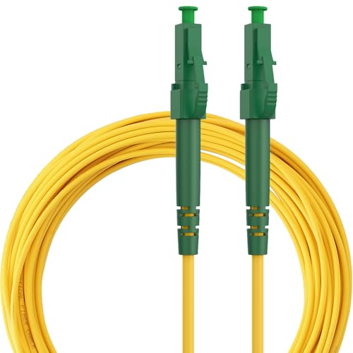 LovYiu Glasfaserkabel LC APC auf LC APC 10M, LWL Patchkabel Singlemode Simplex 9/125μm FTTH Lichtwellenleiter LSZH, Gelb, 10 Meter von LovYiu