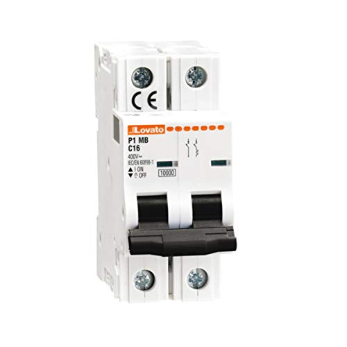 Lovato Elektrische p1mb1nc40 Miniatur Leitungsschutzschalter, 1P + N – 6 kA, 2 Module, Charakteristik C, 40 A von Lovato Electric