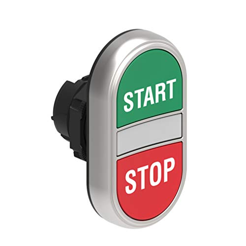 Lovato LPCBL7133 Platinum-Doppeltaster mit 2 Untertasten mit START STOP-Symbol, 2,9 x 2,5 x 18 cm, Grün und Rot von LOVATO