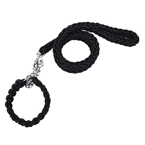 Hundehalsband und Leine, Set aus robustem geflochtenem Nylon, 122 cm, Hunde-Trainingshalsband für kleine, mittelgroße und große Hunde von Love Dream