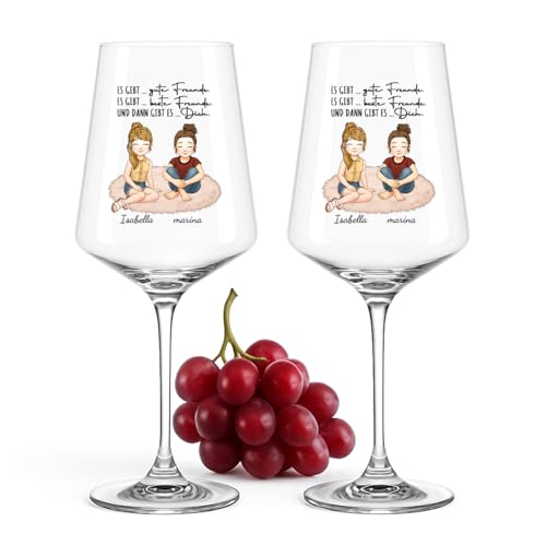Love Faith - Auf uns - Personalisiertes Weinglas als Geschenk für die beste Freundin im 2er Set Love Faith - Auf uns - Personalisiertes Weinglas als Geschenk für die beste Freundin im 2er Set von Love Faith