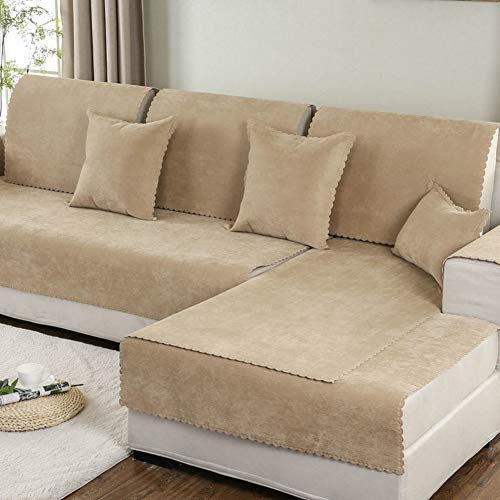 Love House wasserdichte Schnitt Sofa Überwurf Für Haustiere, Anti-rutsch Einfarbig Schmutzresistent Schonbezug Sofa Sofa Throw Sofabezug -gelb 90x160cm(35x63inch) von Love House