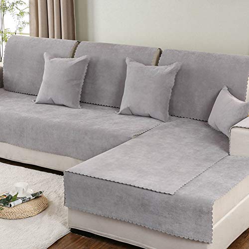 Love House wasserdichte Schnitt Sofa Überwurf Für Haustiere, Anti-rutsch Einfarbig Schmutzresistent Schonbezug Sofa Sofa Throw Sofabezug -grau 70x70cm(28x28inch) von LoveHouse