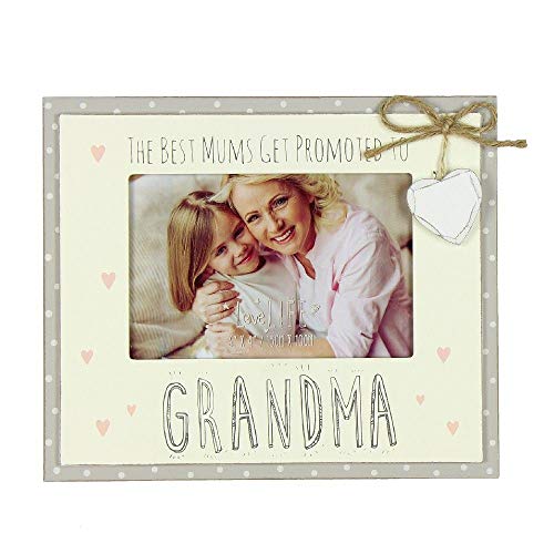 Bilderrahmen aus Holz, Vintage-Design, Aufschrift: „Promoted To Grandma“ von Love Lola