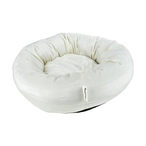 Love Story Kissen Donut, rund, Velours, Polyester, D55 x 20 cm, naturfarben von Love Story