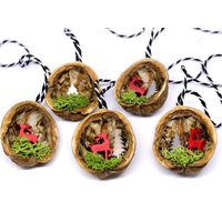 Baumschmuck Walnuss Reh Tannenbaum Weihnachtsbaumschmuck Weihnachtsdeko Walnussschale 5 Stück 3, 78 Euro/Stück von LoveAndCraftsShop