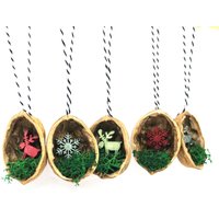 Baumschmuck Walnuss Rentier Tannenbaum Weihnachtsbaumschmuck Weihnachtsdeko Walnussschale 5 Stück 3, 98 Euro/Stück von LoveAndCraftsShop