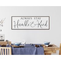 Bleib Immer Bescheiden Und Freundlich Große Wanddekoration Hochzeitsgeschenk Bauernhaus Dekor Jahrestag Geschenk Für Sie Joshua 2415 Spring Home von LoveBuiltShop