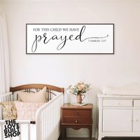 Für Dieses Kind Haben Wir Gebetet Babypartygeschenk Babyzimmer-Wanddekor Gerahmtes Segeltuchzeichen Bauernhausdekor Kinderschlafzimmerzeichen Für Dieses Kind Haben Wir Gebetet Babypartygeschenk Babyzimmer-Wanddekor Gerahmtes Segeltuchzeichen Bauernhausdekor Kinderschlafzimmerzeichen von LoveBuiltShop