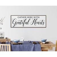 Gather Here With Grateful Hearts Große Gerahmte Leinwand Zeichen Wohnzimmer Wand Dekor Modernes Bauernhaus Jahrestag Geschenk Für Sie Esszimmer Gather Here With Grateful Hearts Große Gerahmte Leinwand Zeichen Wohnzimmer Wand Dekor Modernes Bauernhaus Jahrestag Geschenk Für Sie Esszimmer von LoveBuiltShop