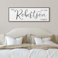 Nachname-Zeichen Familienname-Zeichen Hochzeitsgeschenk Housewarminggeschenk Hergestellt Gerahmtes Zeichen Familienname Frühling Wohndekor von LoveBuiltShop