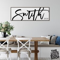 Personalisierte Gerahmte Leinwand Last Name Schild Moderne Bauernhaus Dekor Holzschild Benutzerdefinierte Geschenke Hochzeitsgeschenk Frühling von LoveBuiltShop