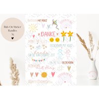 Rub-On Sticker I A5 Randlos Z.b. F. Raysin/Keraflott Erzieherin von LoveCandleandMore