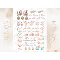 Rub-On Sticker I A5 Randlos Rub Ons, Z.b. F. Raysin/Keraflott Ostern von LoveCandleandMore