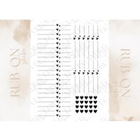 Rub-On Sticker I A5 Randlos Rub Ons, Z.b. F. Raysin/Keraflott Herz von LoveCandleandMore