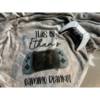 Personalisierte Gaming-Gamer-Decke, Spiele, Nachtfilme, Fleece, Grauer Plüsch-Überwurf, Neuartige, Warme Heimdekoration, Fleece-Überwürfe von LoveFromRachellex