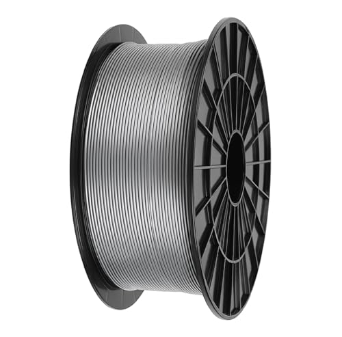 ABS Filament 1.75mm Spule 1kg 3D-Druck Hohe Hitzebeständigkeit Anti-Deformation Glatte Oberfläche Maßgenauigkeit Einfacher Druck Kompatibel 3D-Drucker Farbe Silber von LoveLegis