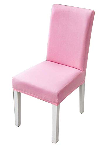 LoveLegis 2 Stretch-Stuhlbezüge mit Rückenlehne - waschbar - elastisch - Schutz - Küche - Esszimmer - Zuhause - Möbel - 2 Stück - rosa Farbe von LoveLegis