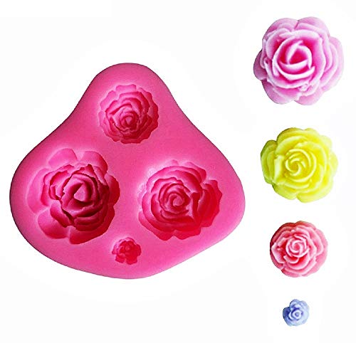 LoveLegis 4 Rose silikonform - seife - Harz - gips - Weihnachts- und geburtstagsgeschenkidee - silikonform - Form für handwerkliche zwecke von LoveLegis