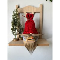 Weihnachtswichtel, Geschenk Wichtel, Gnom Dekor, Einzigartige Wichtelgeschenk, Schnurrbart Bartwichtel, Winterzwerg von LoveLifeGifts