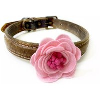 Rosa Filz Hundehalsband Blume, Wollfilz Hundehalsband, Blumenhalsband Befestigung, Haustierhalsband Accessoire, Hund Hochzeit von LoveMatisseShop