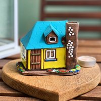 Keramik Kerzenhalter Cottagecore Dekor, Miniatur Kleines Haus Ästhetik Zimmer Handarbeit Wärmer Rustikal Dekor von LoveRigaShop