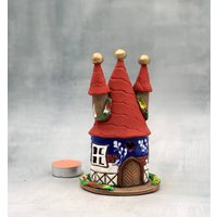 Keramikhaus Miniatur Kerzenhalter Lehrer Weihnachten Geschenk, Keramik Beleuchtete Haus Geschenke Für Andere Und Wohndekor von LoveRigaShop